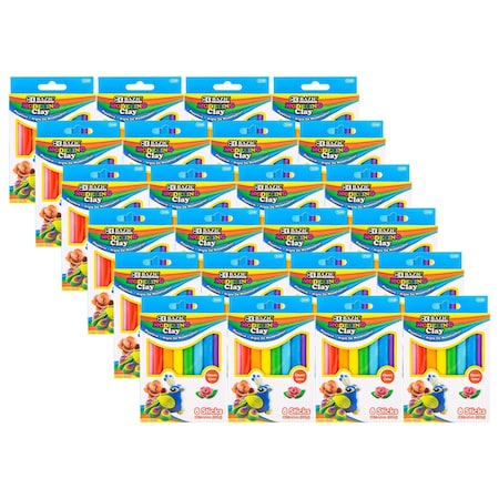 Bazic Products Modeling Clay Sticks, 8 Primary Colors, 4.8 oz 136g, 24PK 3346